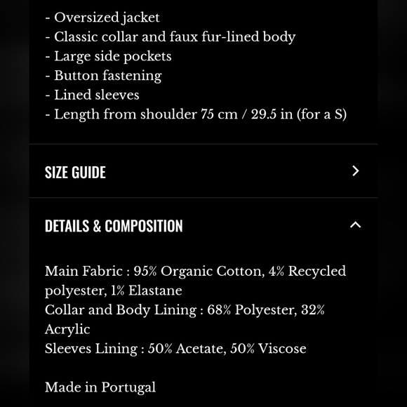 Sezane Will Indigo Faux Sheepskin Collar Jacket - Picture 5 of 5